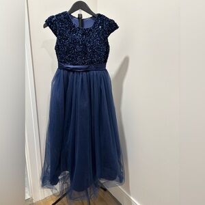 Elegant Navy Blue Kids Dress